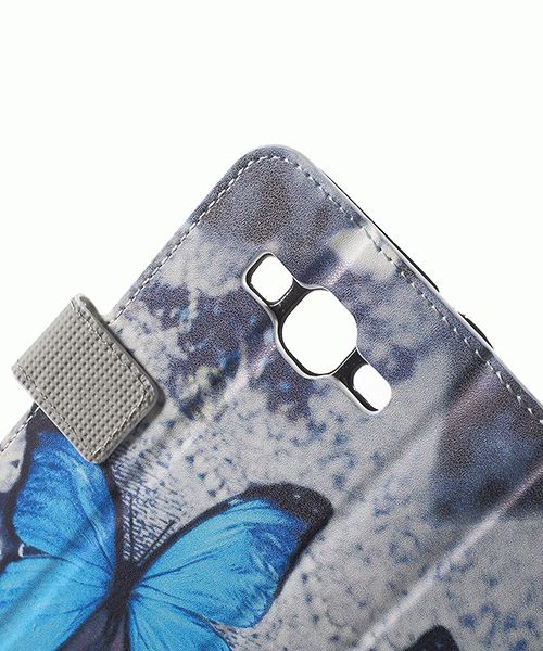 Samsung Galaxy Core Prime (VE) Print Portemonnee Hoesje Blue Butterfly afbeelding 7