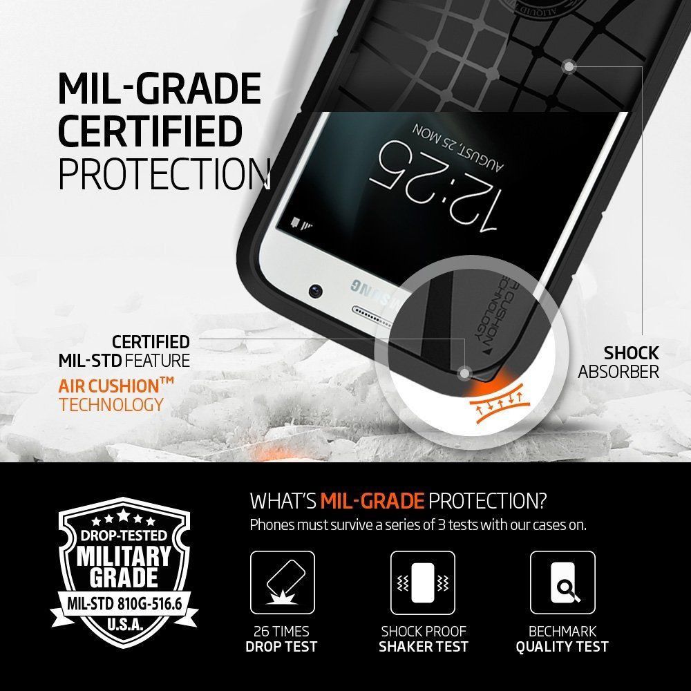 Spigen Tough Armor Case Samsung Galaxy S7 Gunmetal afbeelding 2