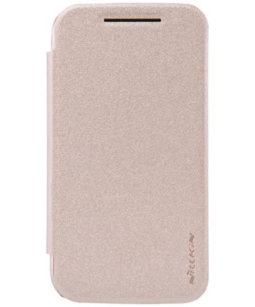 Nillkin Sparkle Series Flip Case Motorola Moto E 2015 Goud Hoesjes