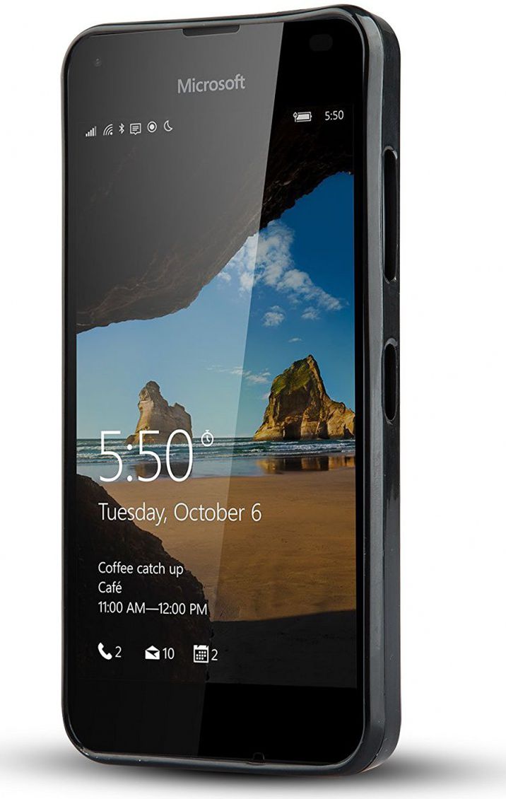 Microsoft Lumia 550 TPU Back Cover Zwart afbeelding 4