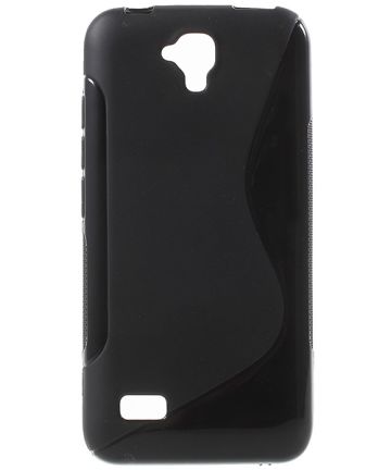 Huawei Y5 (Y560) S-Shape TPU Hoesje Zwart Hoesjes