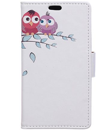 Alcatel One Touch Pixi 3 (4.5) Love Owls Wallet Case Hoesjes