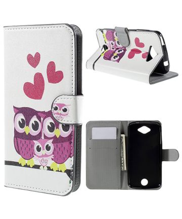 Acer Liquid Z530 Wallet Stand Case Adorable Owls Hoesjes