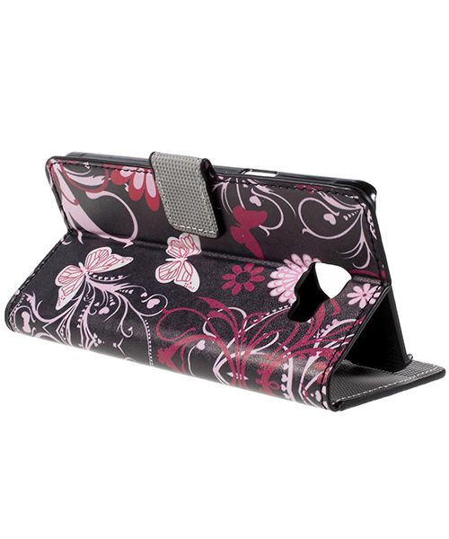 Samsung Galaxy A5 (2016) Flip Hoesje met Print Floral Butterflies afbeelding 3