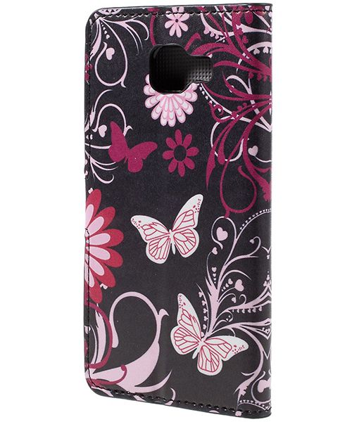 Samsung Galaxy A5 (2016) Flip Hoesje met Print Floral Butterflies afbeelding 4
