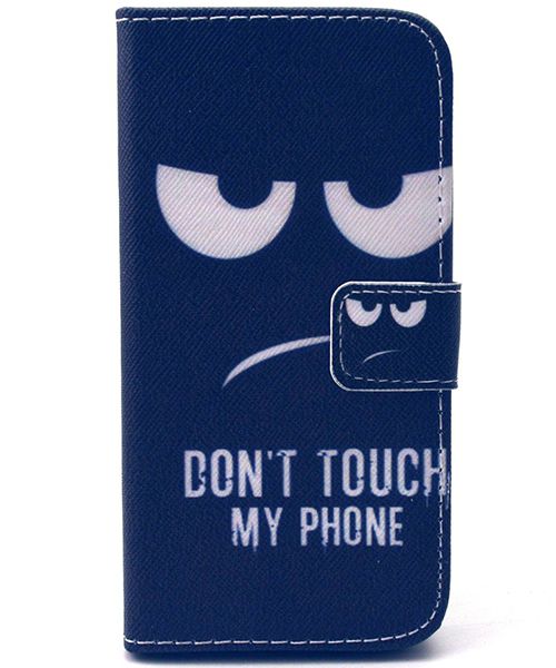 Samsung Galaxy S5 Mini Portemonnee Case Angry Face afbeelding 1