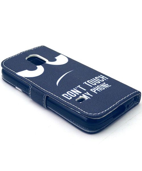Samsung Galaxy S5 Mini Portemonnee Case Angry Face afbeelding 4