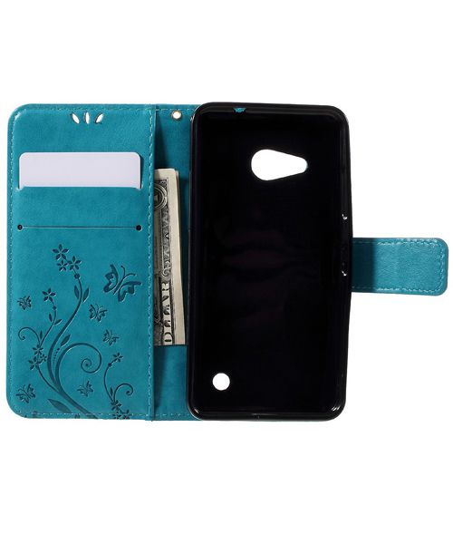 Microsoft Lumia 550 Butterfly Portemonnee Hoes Blauw afbeelding 6