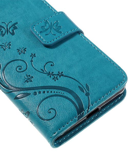Microsoft Lumia 550 Butterfly Portemonnee Hoes Blauw afbeelding 7