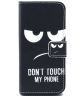 Apple iPhone 5/5s Portemonnee Hoesje Print Don't Touch My Phone