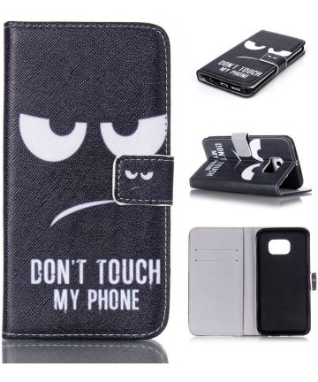 Samsung Galaxy S6 Portemonnee Case Angry Face Hoesjes