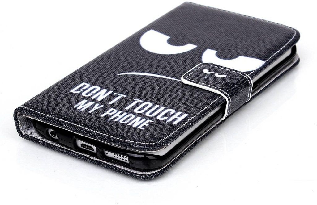 Samsung Galaxy S6 Portemonnee Case Angry Face afbeelding 5