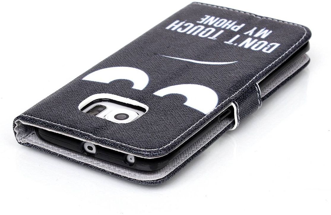 Samsung Galaxy S6 Portemonnee Case Angry Face afbeelding 6