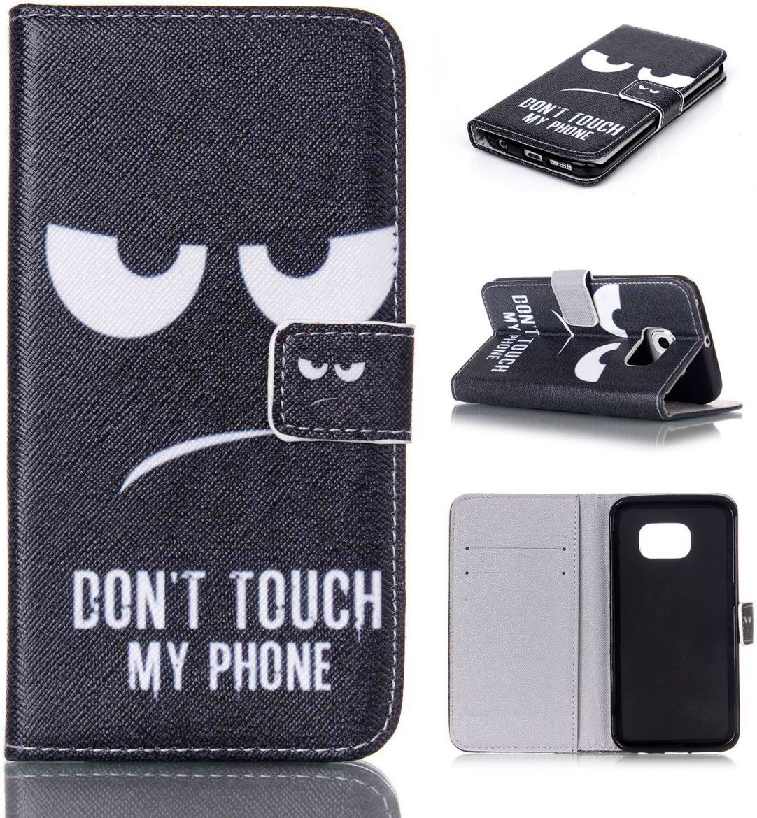 Samsung Galaxy S6 Portemonnee Case Angry Face afbeelding 1