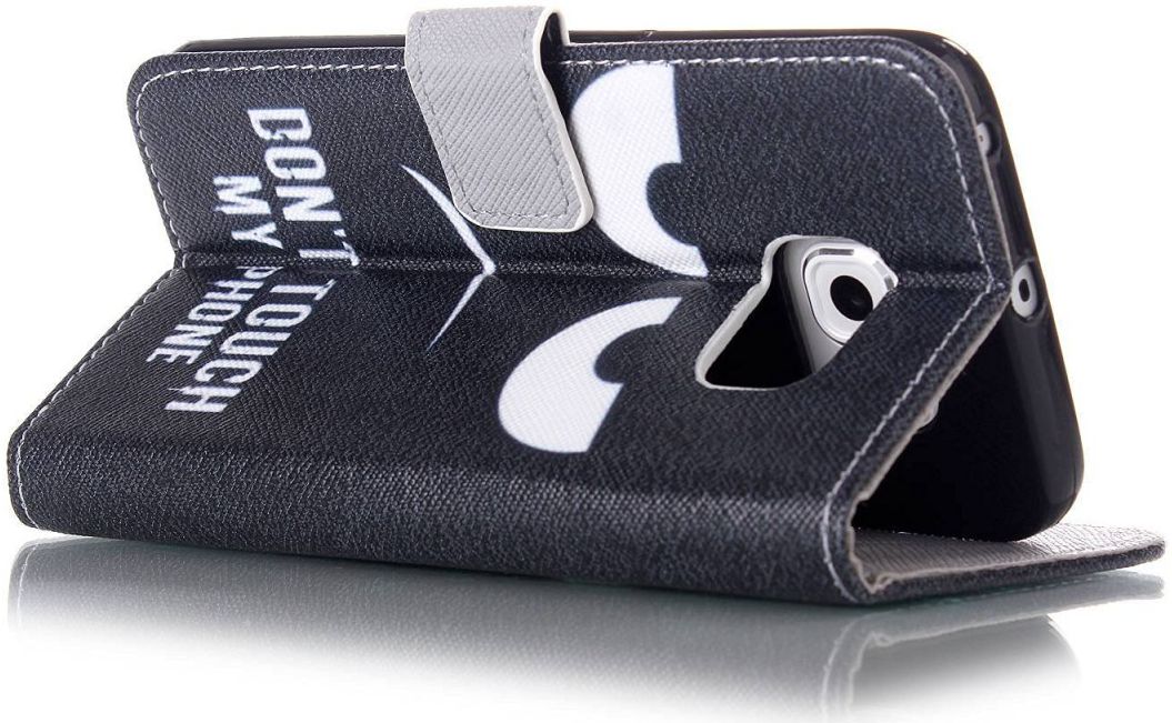 Samsung Galaxy S6 Portemonnee Case Angry Face afbeelding 3