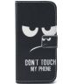 Apple iPhone 6 TPU Portemonnee Bookcase Hoesje Don't Touch My Phone