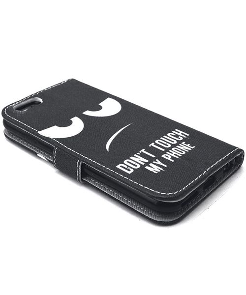 Apple iPhone 6 TPU Portemonnee Bookcase Hoesje Don&#039;t Touch My Phone afbeelding 5