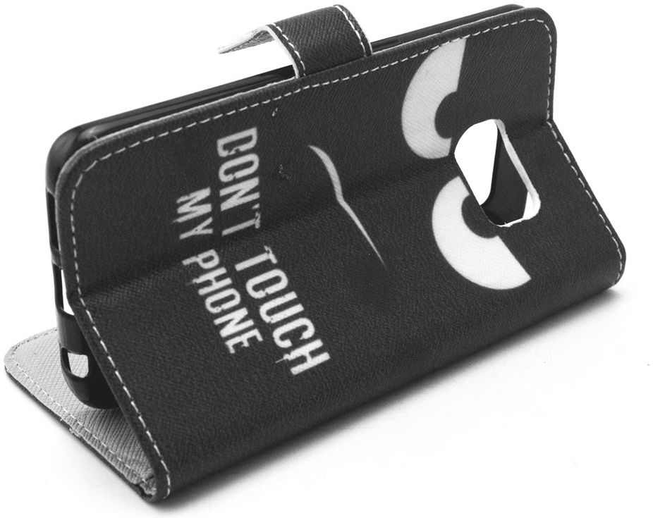 Samsung Galaxy S6 Edge Portemonnee Case Angry Face afbeelding 3