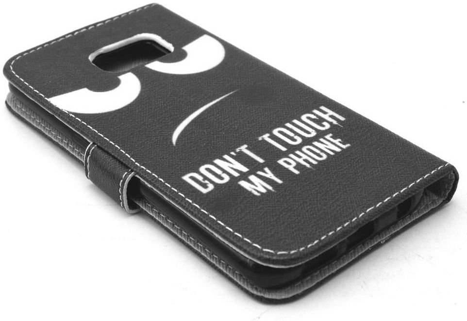 Samsung Galaxy S6 Edge Portemonnee Case Angry Face afbeelding 5