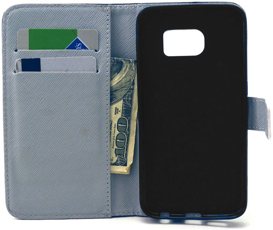 Samsung Galaxy S6 Edge Portemonnee Case Angry Face afbeelding 6