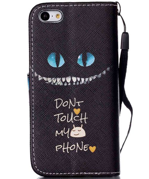 Apple iPhone 5C TPU Portemonnee Case Angry Face afbeelding 3