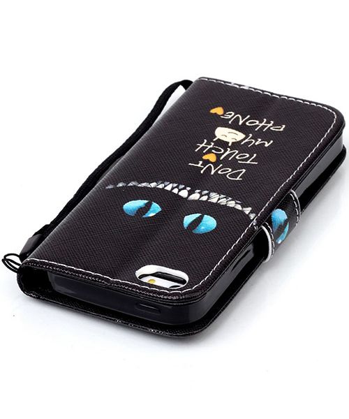 Apple iPhone 5C TPU Portemonnee Case Angry Face afbeelding 4