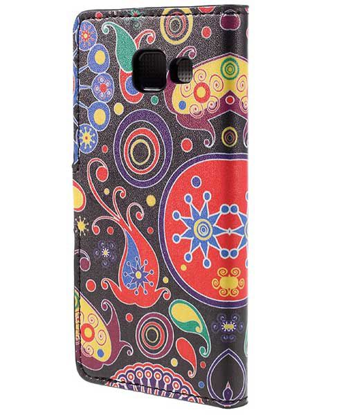 Samsung Galaxy A3 2016 Portemonnee Hoesje Retro Patroon Print afbeelding 2
