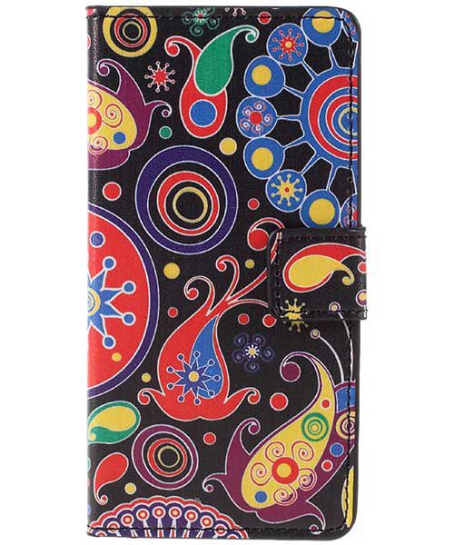 Samsung Galaxy A3 2016 Portemonnee Hoesje Retro Patroon Print afbeelding 3