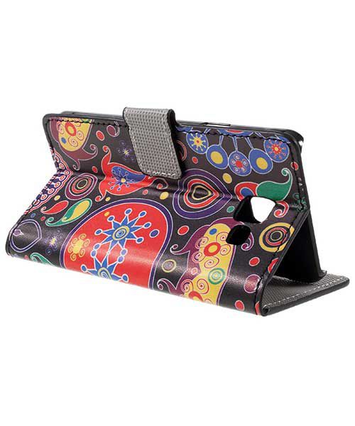 Samsung Galaxy A3 2016 Portemonnee Hoesje Retro Patroon Print afbeelding 5