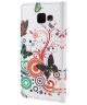 Samsung Galaxy A3 2016 Portemonnee Hoesje Butterfly Print