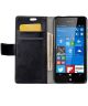 Microsoft Lumia 650 Crazy Horse Portemonnee Hoesje Zwart
