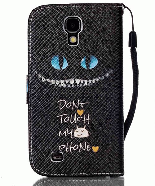 Samsung Galaxy S4 Mini Portemonnee Flip Hoesje Don't Touch My Phone afbeelding 2