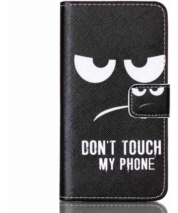 Samsung Galaxy A5 Portemonnee Flip Hoesje Print Don't Touch My Phone Hoesjes