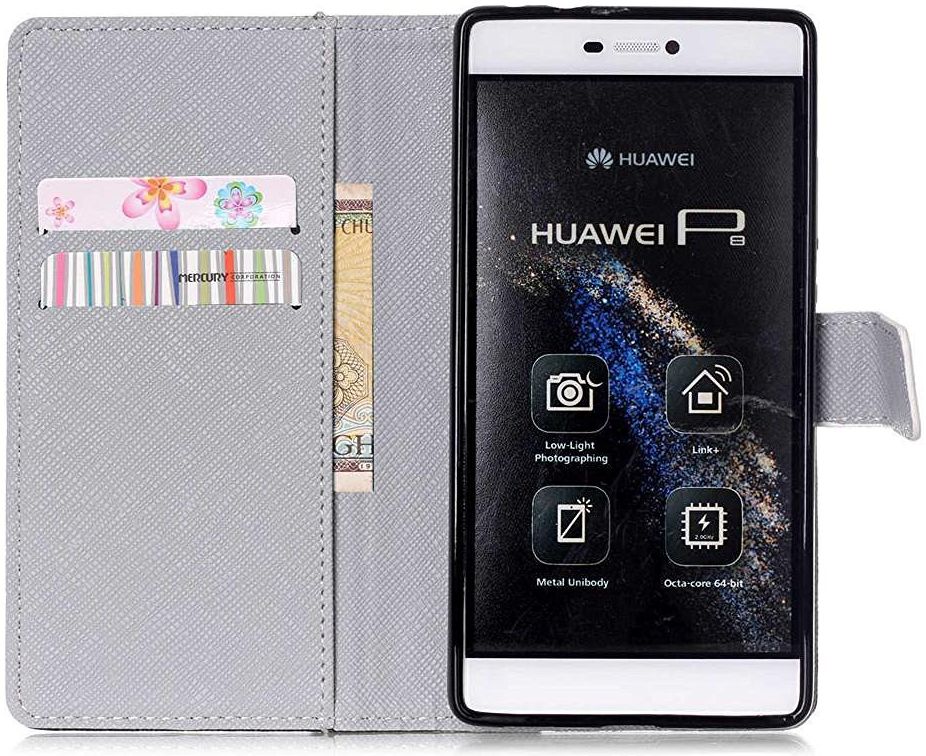 Huawei Ascend P8 Lite Portemonnee Flip Hoesje Print afbeelding 2