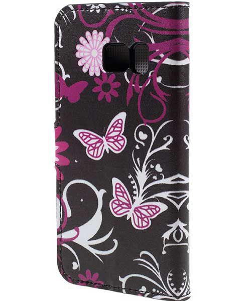 Samsung Galaxy S7 Wallet Hoesje Print Paars Vlinder afbeelding 4