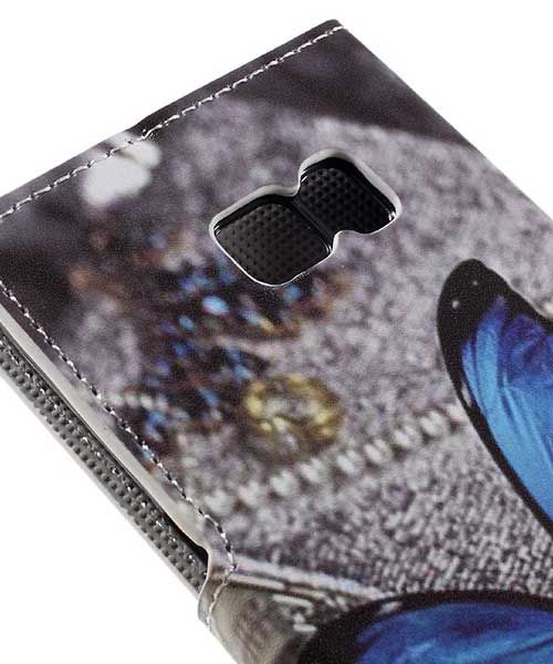 Samsung Galaxy S7 Wallet Hoesje Print Blauw Vlinder afbeelding 7