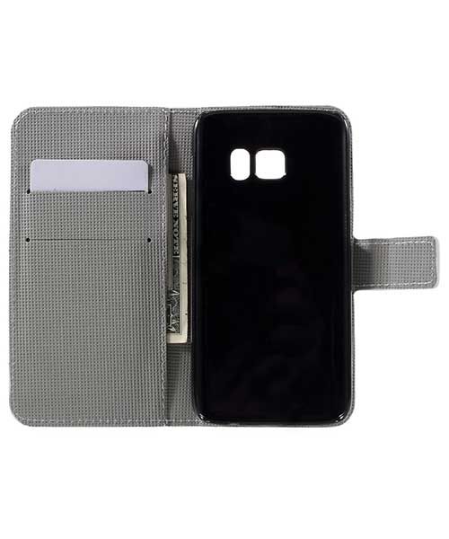 Samsung Galaxy S7 Wallet Hoesje Print Blauw Vlinder afbeelding 8