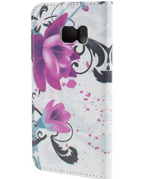 Samsung Galaxy S7 Wallet Hoesje Print Bloemen Lotus afbeelding 2