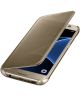 Samsung Galaxy S7 Clear View Flip Case Goud Origineel