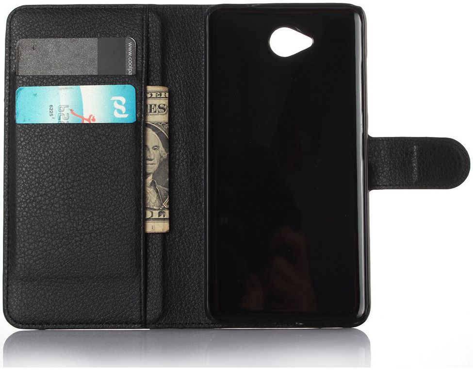 Microsoft Lumia 650 Portemonnee Hoesje Zwart afbeelding 4
