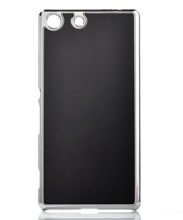 Sony Xperia M5 Brushed Metal Aluminium Plated Hoesje Zwart Hoesjes