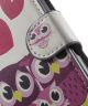 Sony Xperia M5 Portemonnee Stand Hoesje Adorable Owls