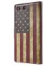Sony Xperia M5 Portemonnee Stand Hoesje Retro American Flag