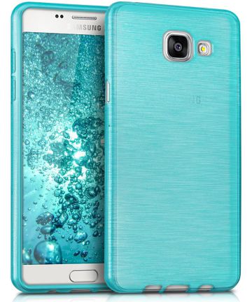 Samsung Galaxy A5 (2016) Geborsteld TPU Case Blauw Hoesjes