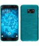 Samsung Galaxy S7 Geborsteld TPU Hoesje Blauw