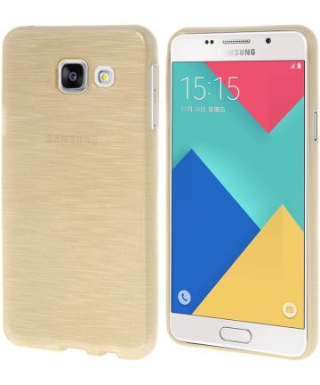 Samsung Galaxy A3 (2016) Geborsteld TPU Hoesje Goud Hoesjes