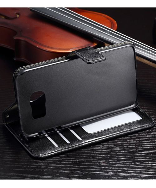 Samsung Galaxy S7 Bookcase Flip Hoesje Met Pasjes Zwart afbeelding 2