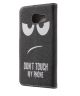 Samsung Galaxy A3 2016 Portemonnee Flip Hoesje Don't Touch My Phone
