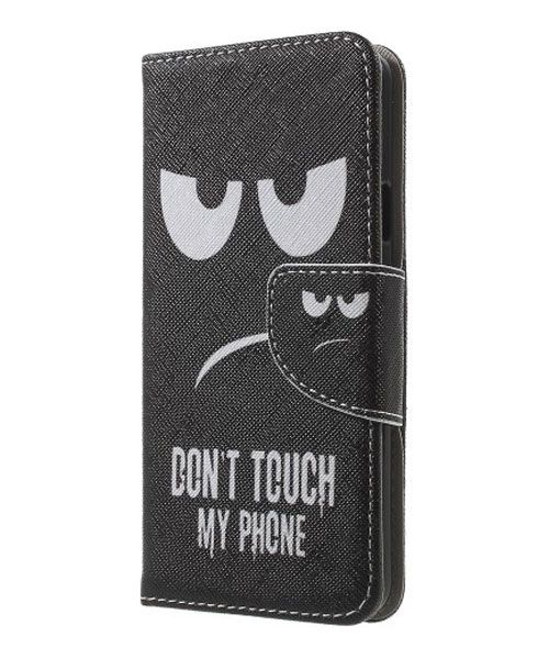 Samsung Galaxy A3 2016 Portemonnee Flip Hoesje Don't Touch My Phone afbeelding 1