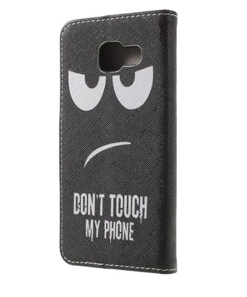 Samsung Galaxy A3 2016 Portemonnee Flip Hoesje Don't Touch My Phone afbeelding 3